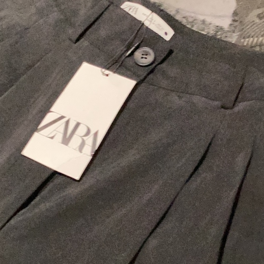 Zara Black, High Waisted, Pleated Pants